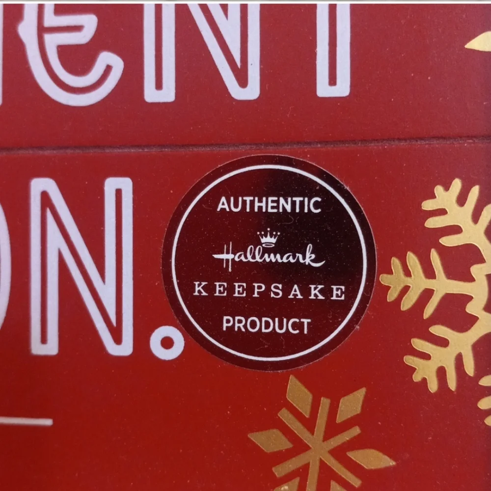 Hallmark Keepsake Christmas Ornament season Sign Block White Elephant Gift